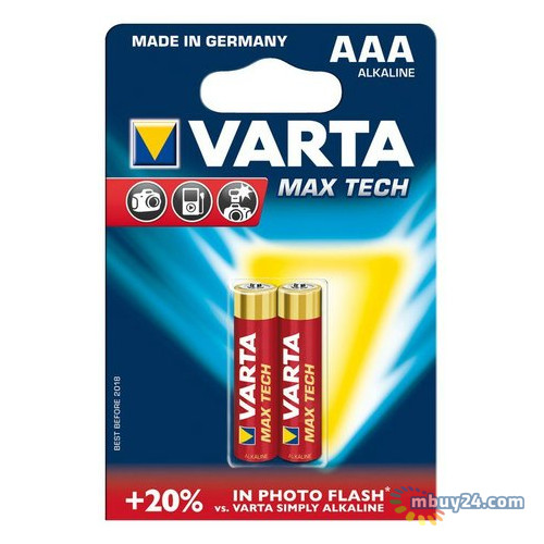 Батарейка Varta Max T. AAA Bli 2 Alkaline (4703101412) фото №1