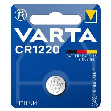 Батарейка літієва  Varta CR1220, 3V, блістер 1шт фото №1