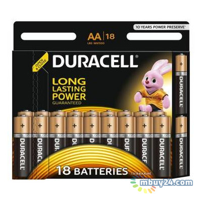 Батарейка Duracell Basic AA/LR06 BL (18 штук) фото №1