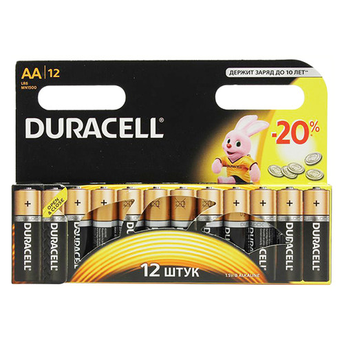 Батарейка Duracell AA R6 Alkaline BLI 12 фото №1