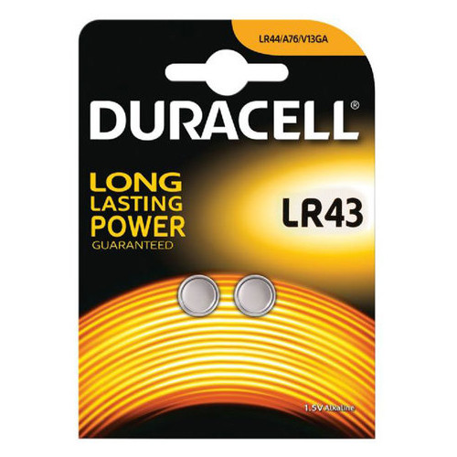 Батарейка Duracell LR43 2 штуки (срок годности до 2018 года) фото №1