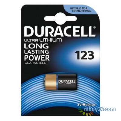Батарейка Duracell CR 123/DL 123 x1 (5000394123106 / 5000784) фото №1