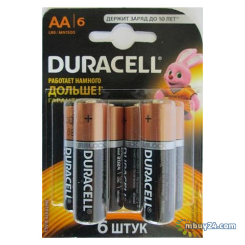 Батарейка Duracell Basic AA/LR06 BL 6шт фото №1