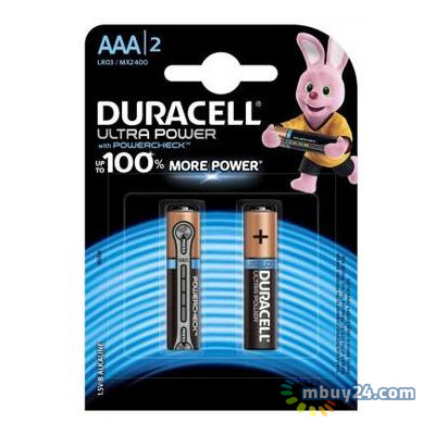 Батарейка Duracell Ultra Power AAA LR03х2 (5000394060425 / 5004804) фото №1