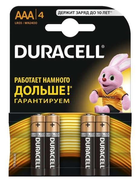 Батарейка Duracell LR03 MN2400 уп. 1x4 шт. (81545421) фото №1