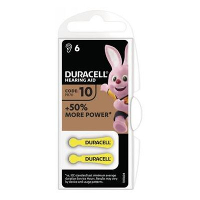 Батарейка Duracell 10/P10/PR536 Zinc Air (1.4V) х 6 (5004320) фото №1