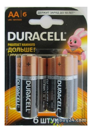Батарейка Duracell AA LR06 MN1500 6 шт фото №1