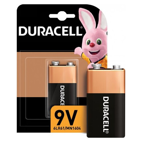 Лужна батарейка Duracell 6LR61 MN1604 9V (5000394066267) фото №1