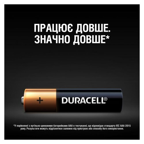 Щелочные батарейки Duracell AAA (LR03) MN2400 12 шт (5000394109254) фото №4