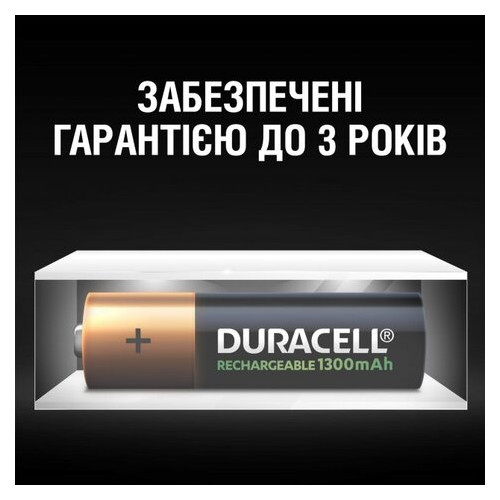 Акумулятор Duracell Recharge AA 1300 мА · год 4 шт (5000394044982) фото №9