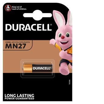 Батарейка лужна Duracell MN27 (27A), 12V, блістер 1шт, China фото №1