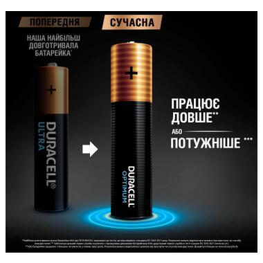 Батарейка Duracell Optimum AAA лужні 4 шт. в упаковці (5015596) фото №3