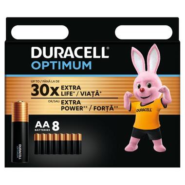 Батарейки лужні Duracell Optimum AA (LR06) 8 шт (5000394158931) фото №1