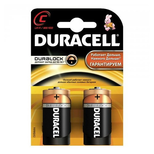 Батарейка Duracell LR14 1.5V 2 шт фото №1