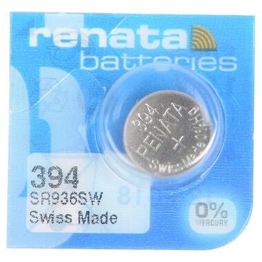 
Батарейка срібно-цинкова Renata 394 SR936SW, 1.55V, блістер 10шт розривний, ціна за штуку!, Switzerland фото №1