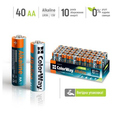 Батарейка ColorWay AA LR6 Alkaline Power (лужні) * 40 colour box (CW-BALR06-40CB) фото №2