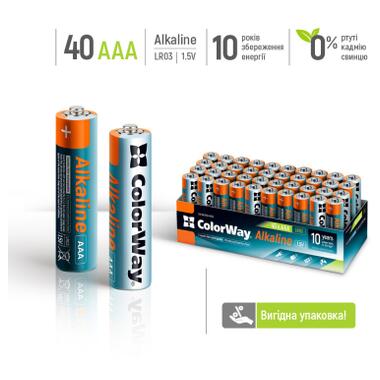 Батарейка ColorWay AAA LR6 Alkaline Power (лужні) * 40 colour box (CW-BALR03-40CB) фото №2