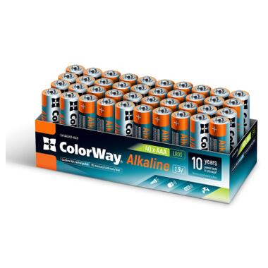 Батарейка ColorWay AAA LR6 Alkaline Power (лужні) * 40 colour box (CW-BALR03-40CB) фото №1