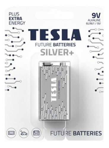 Батарейки Tesla 6LR61 1 шт (9V SILVER ) фото №1