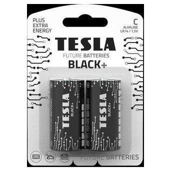 Батарейка Tesla BLACK З (LR14) 2 шт. (58-026) фото №1