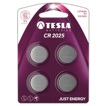 Батарейка Tesla CR2025 4 шт. (58-019) фото №1