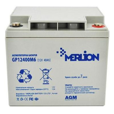 Батарея до ДБЖ Merlion 12V-40Ah (GP12400M6) фото №1