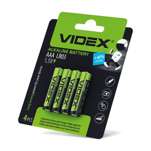 Батарейка Videx LR03/AAA Blister/4pcs (21165) фото №2