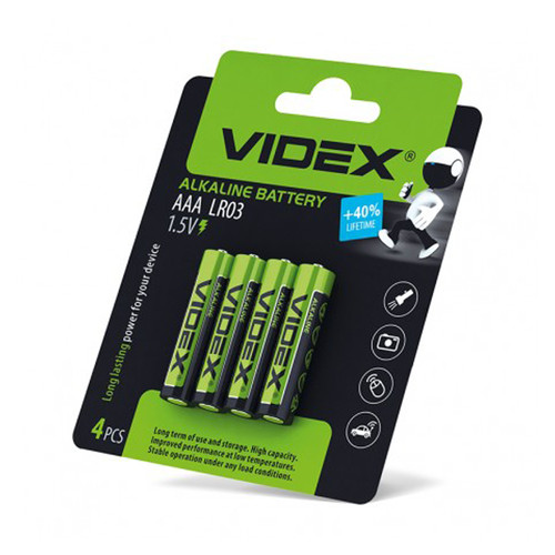 Батарейка Videx LR03/AAA Blister/4pcs (21165) фото №1
