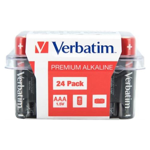 Батарейка Verbatim Alkaline AAA/LR03 BL 24шт фото №1