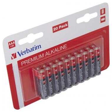 Батарейка Verbatim Alkaline AAA/LR03 BL 20шт фото №2