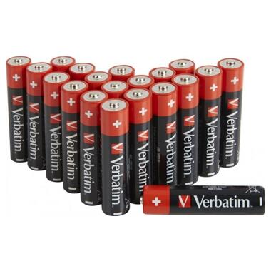 Батарейка Verbatim Alkaline AAA/LR03 BL 20шт фото №3
