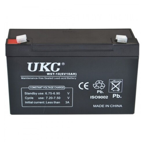 Акумулятор Ukc Battery WST-10 6V 10A фото №2