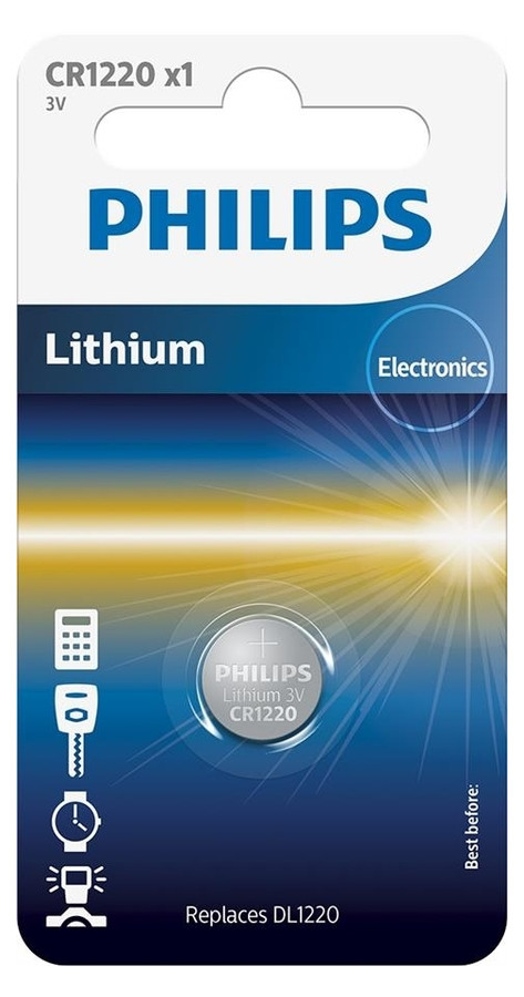 Батарейка Philips Lithium CR 1220 BLI 1 фото №1