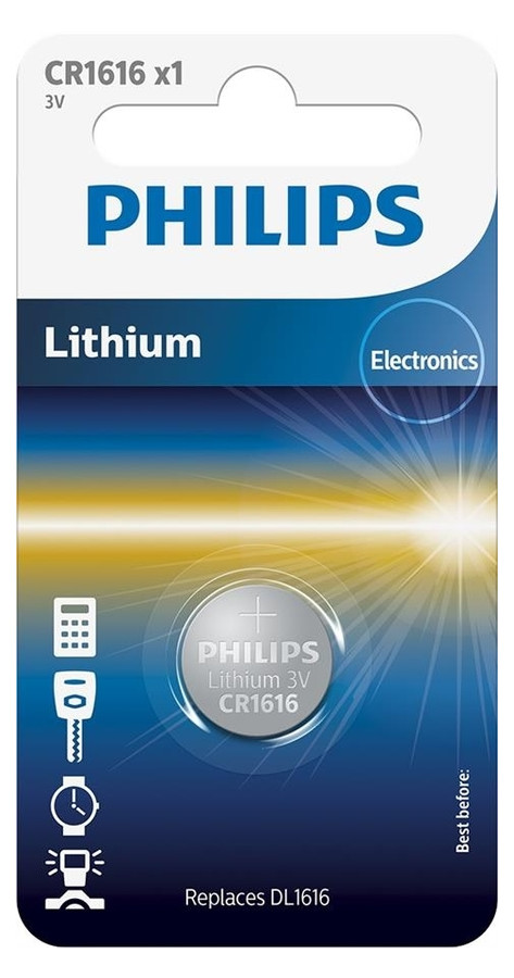 Батарейка Philips Lithium CR 1616 BLI 1 фото №1