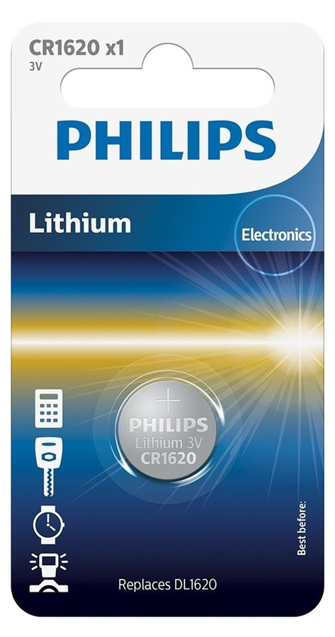 Батарейка Philips Lithium CR 1620 BLI 1 фото №1