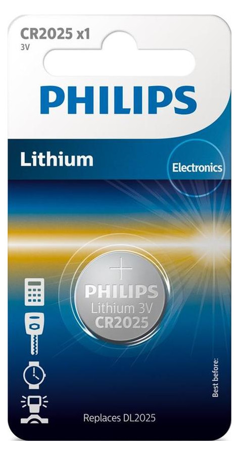 Батарейка Philips Lithium CR 2025 BLI 1 фото №1