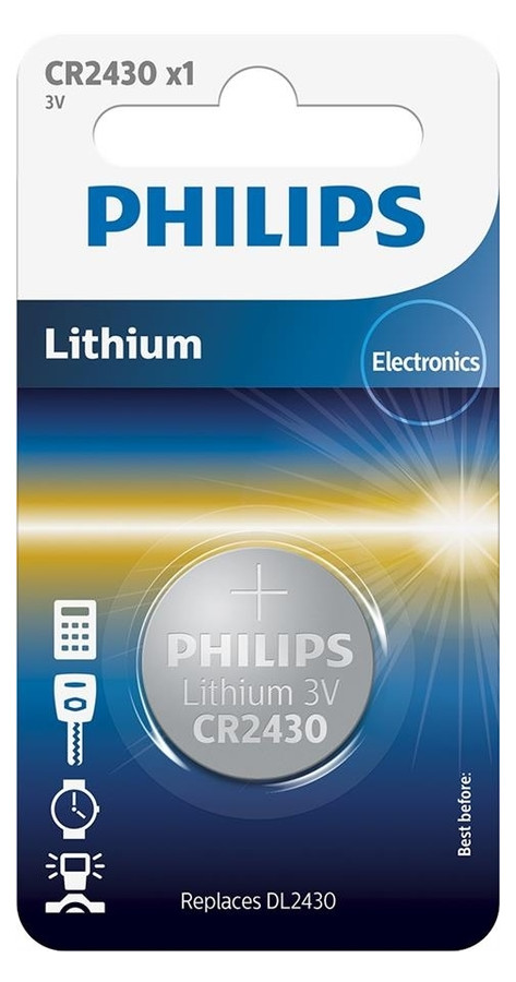 Батарейка Philips Lithium CR 2430 BLI 1 фото №1