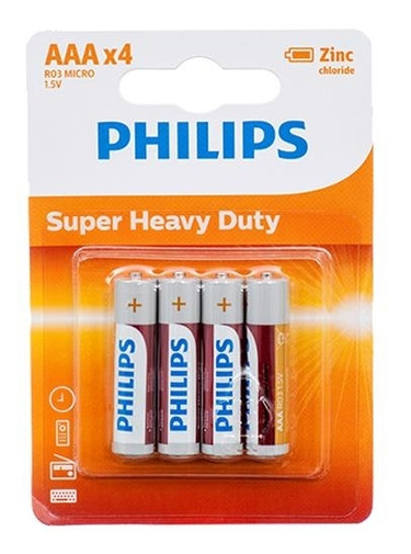 Батарейка Philips LongLife Zinc Carbon AAA BLI 4 фото №1