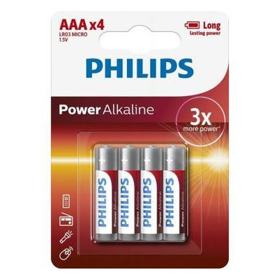 Продукти Philips aaa LR03 Power Alkaline x 4 (LR03P4B/10) фото №1
