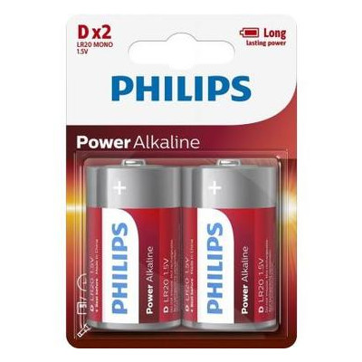 Акумулятор Philips D LR20 Power Alkaline x 2 (LR20P2B/10) фото №1