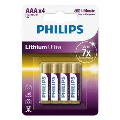 Акумулятор PHILIPS AAA FR03 Lithium Ultra * 4 (FR03LB4A/10) фото №2