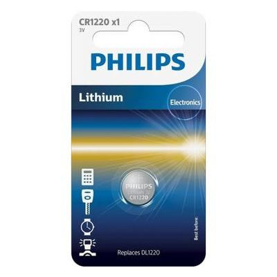 Акумулятор PHILIPS CR1220 PHILIPS Lithium (CR1220/00B) фото №1