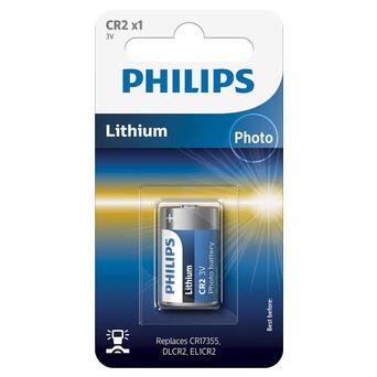 Батарейка Philips літієва CR 2 1 шт (CR2/01B) фото №1