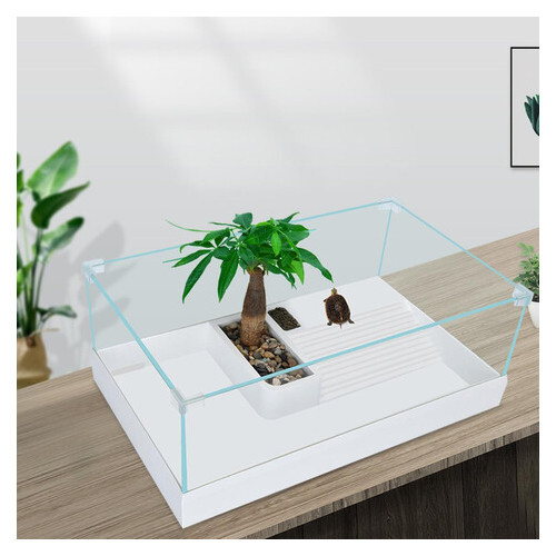 Скляний резервуар для черепахи Xiaomi YEE Brand Split Combination Glass Turtle Tank фото №2