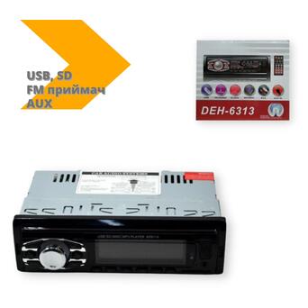 Автомагнітола DEH-6313 USB, SD, FM, AUX чорний (lp-88442_236) фото №2