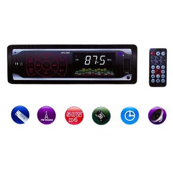 Автомагнітола MP3 3887 ISO 1DIN сенсорний дисплей LED/LCD чорний (3360_492) фото №2