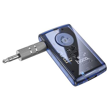 Bluetooth аудіо ресивер Hoco E66 Transparent discovery edition Dark blue фото №1