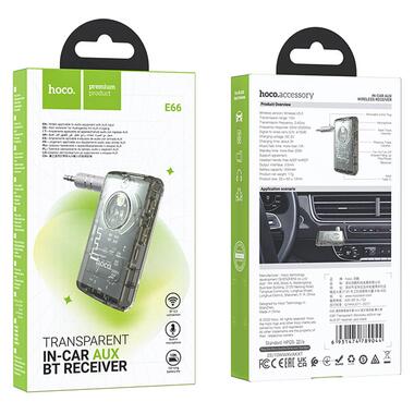Bluetooth аудіо ресивер Hoco E66 Transparent discovery edition Jazz black фото №4