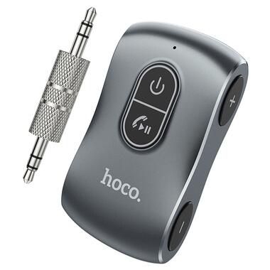 Bluetooth аудіо ресивер Hoco E73 Tour Car Metal gray фото №3