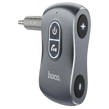 Bluetooth аудіо ресивер Hoco E73 Tour Car Metal gray фото №1